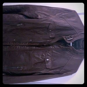 Banana Republic 100% leather jacket. Dark brown